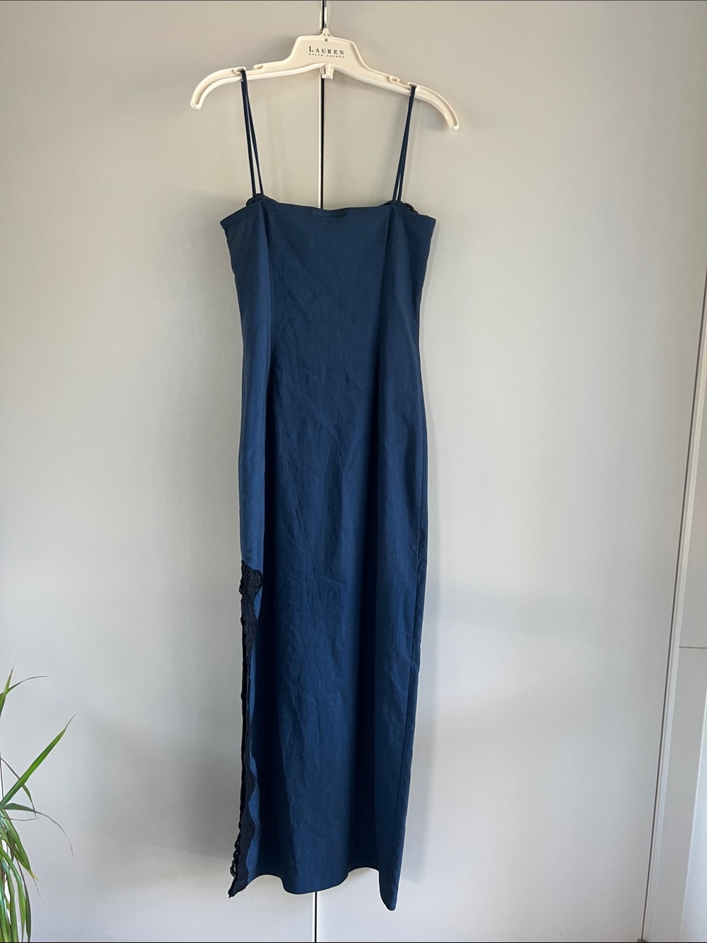 Vintage 90’s Le Chateau Lace Trim Whimsical Blue Dress - Picture 8 of 13